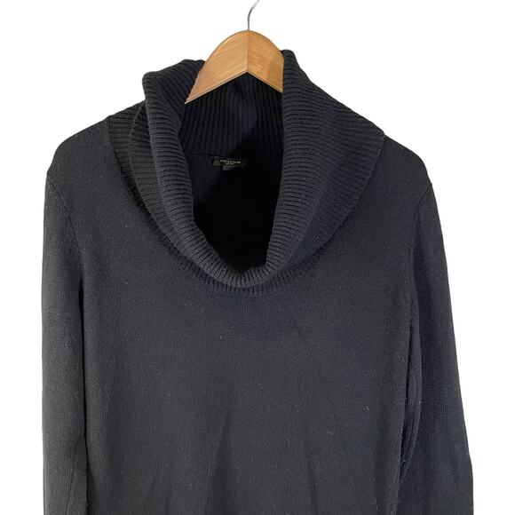 ANN TAYLOR Womens Wool Modal Cashmere Blend Turtleneck Sweater Black Size Medium - Picture 3 of 6